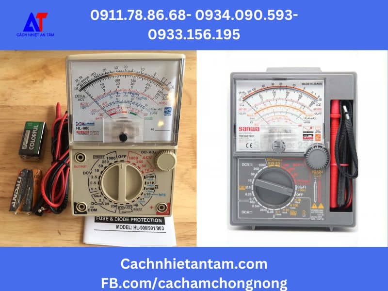 Các loại thiết bị đo điện như đồng hồ vạn năng