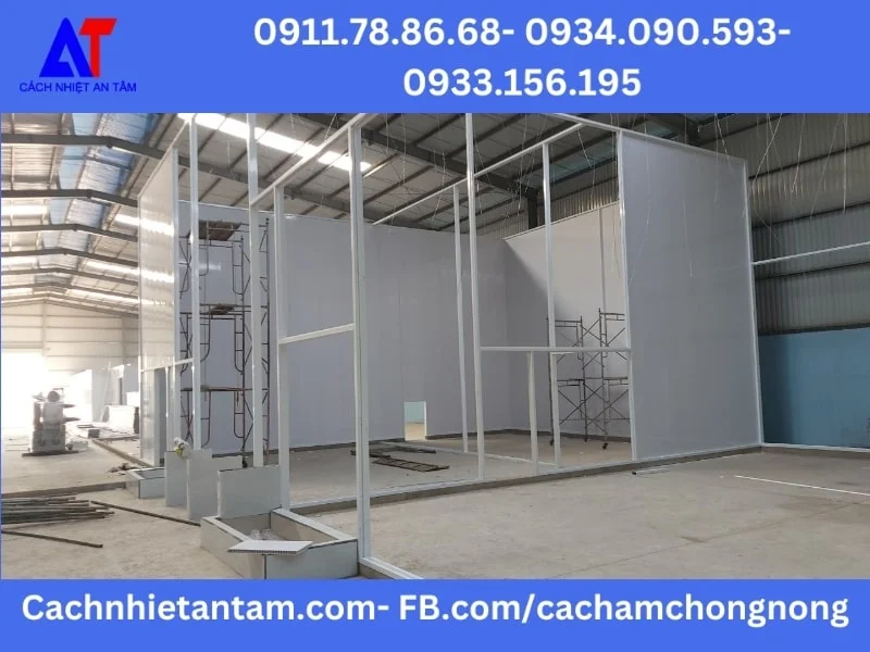 Dựng vách panel nhà xưởng công trình ở Ninh Thuận