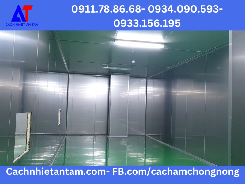 Tấm panel cách nhiệt dùng để làm phòng sạch mỹ phẩm 