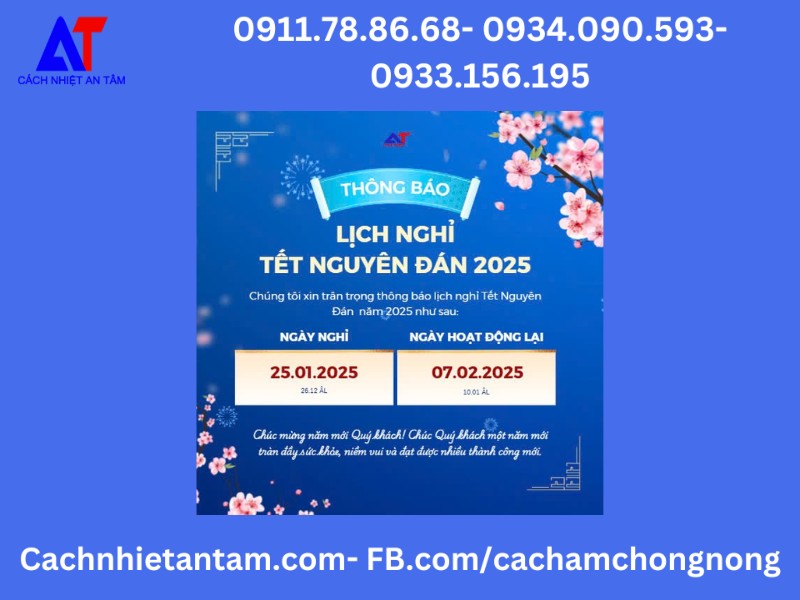 Lịch nghỉ tết 2025 nhà máy An Tâm