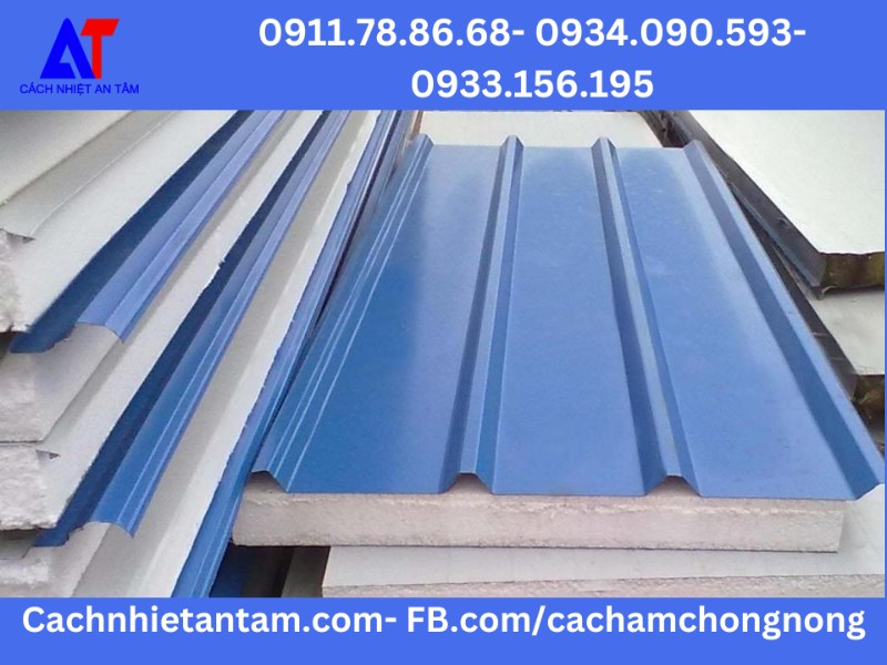 Tôn EPS Tỉnh Bình Phước – Vật Liệu Cách Nhiệt Hiện Đại, Bền Bỉ Theo Thời Gian 2 Tấm tôn EPS cách nhiệt do An Tâm cung cấp