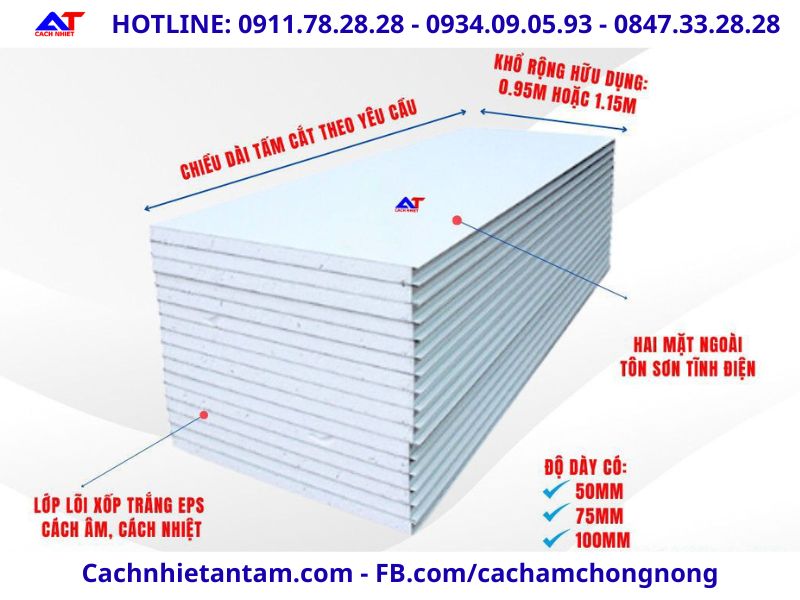 Cấu tạo của tấm panel cách nhiệt