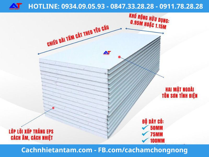 Cấu tạo của tấm panel cách nhiệt