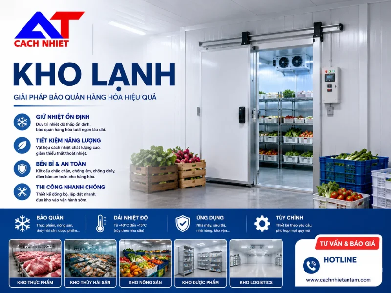 So sánh Panel PU và Panel Rockwool có gì khác biệt? 4 Kho lạnh dựng bởi panel PU