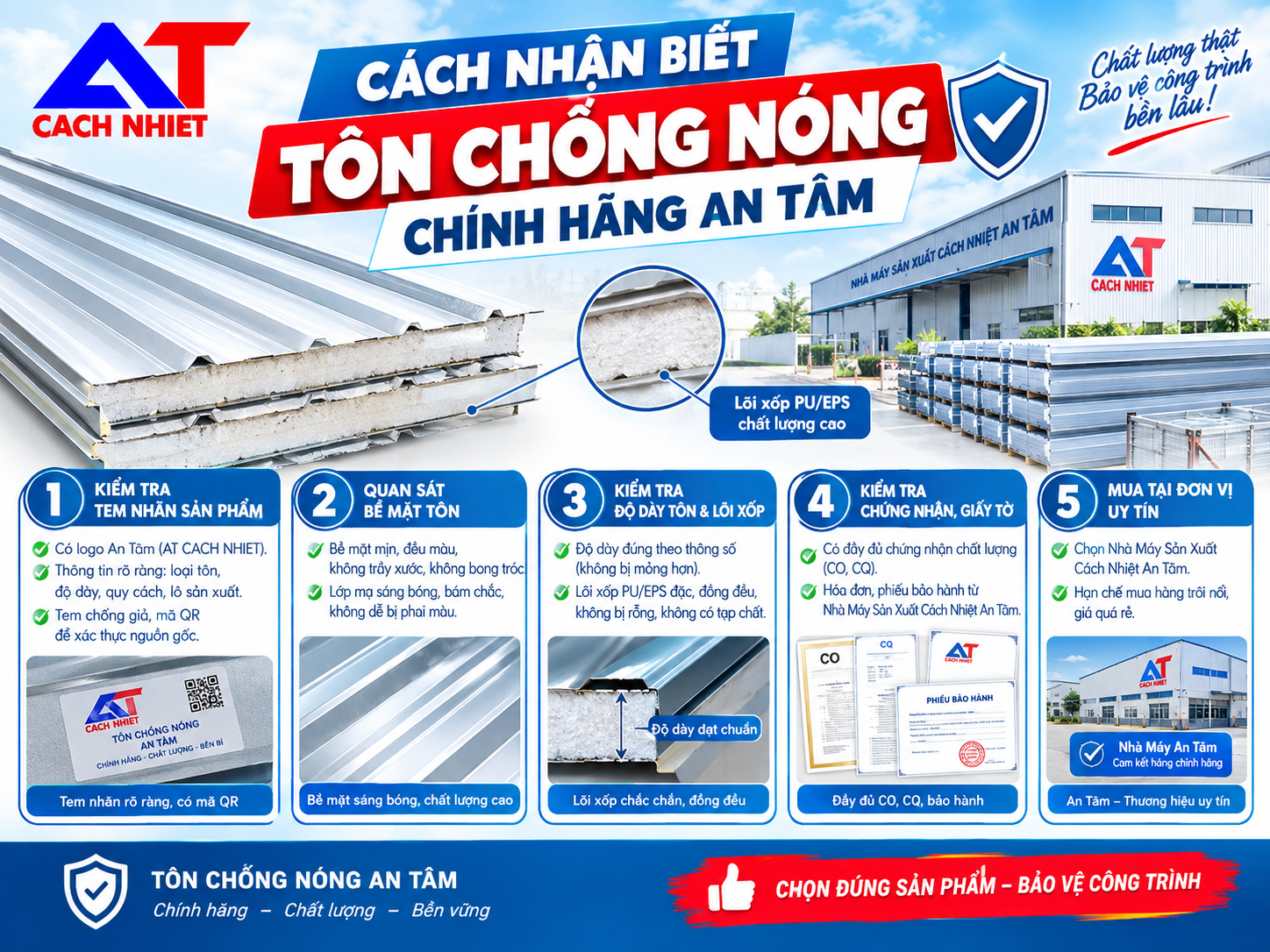 Cách Nhận Biết Tôn Chống Nóng Chính Hãng An Tâm